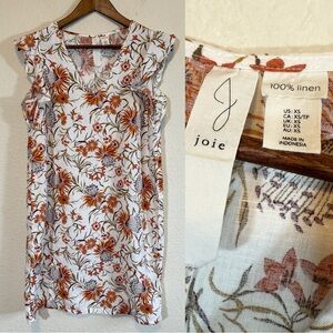 Joie Floral Linen mini dress - Size XS
